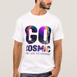 Kleurrijke typografie Ga cosmetisch Heren T-shirt