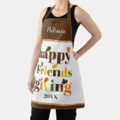 Kleurrijke typografie, grens Happy Friendsgiving Schort (Insitu)