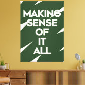 Kleurrijke typografie poster donkergroen citaat af canvas afdruk (Insitu (Woonkamer))