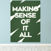 Kleurrijke typografie poster donkergroen citaat af canvas afdruk (Insitu (Houten vloer))