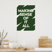 Kleurrijke typografie poster donkergroene quote pr (Keuken)
