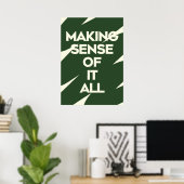 Kleurrijke typografie poster donkergroene quote pr (Thuiskantoor)