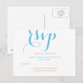 Kleurrijke typografie RSVP kaarten (Voorkant / Achterkant)
