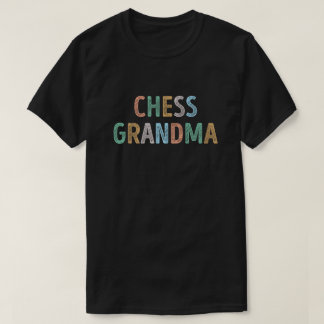Kleurrijke Typografie Schaak Oma T-shirt