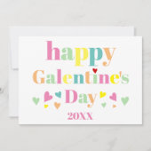 Kleurrijke typografie strepen Fijne Galentines Dag Feestdagenkaart (Voorkant)