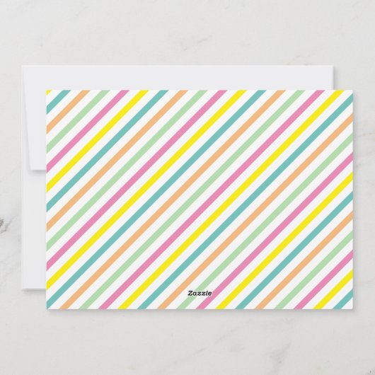 Kleurrijke typografie strepen Fijne Galentines Dag Feestdagenkaart (Achterkant)