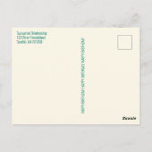 Kleurrijke typografie verjaardagstaart ijs briefkaart (Achterkant)