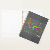 Kleurrijke typografie Wereldkaart Modern Word Trav Planner
