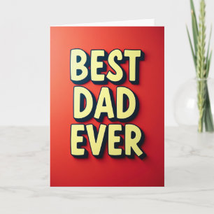 Kleurrijke typografiekaart voor beste papa kaart