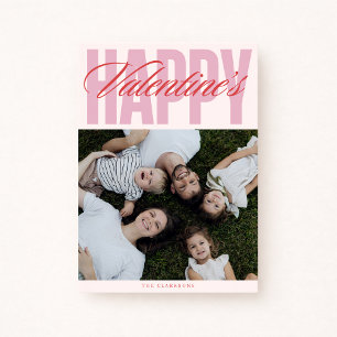 Kleurrijke typografische Valentijnsdag fotokaart Kaart