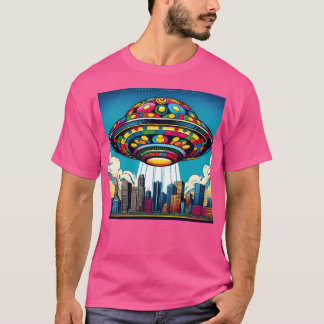 Kleurrijke UFO T-shirt