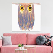 Kleurrijke Uil Aquarel Canvas Afdruk (Insitu (Woonkamer))