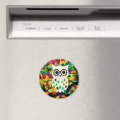 Kleurrijke Uil Art Magneet (Insitu (Vaatwasser))