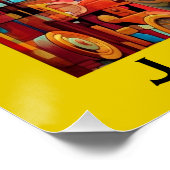 KLEURRIJKE UIL ART PERFECT POSTER (Hoek)