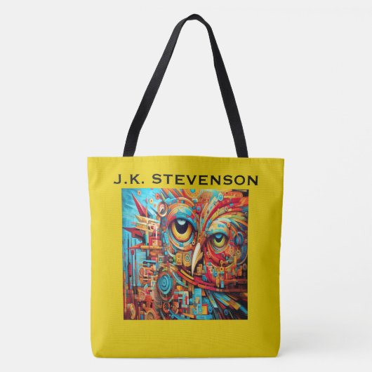 KLEURRIJKE UIL ART TOTE BAG (Voorkant)