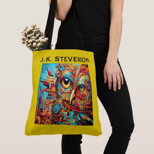KLEURRIJKE UIL ART TOTE BAG (Dichtbij)