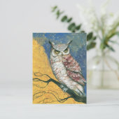 kleurrijke uil briefkaart (Staand voorkant)