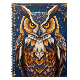 🦉 Kleurrijke Uil Cadeau Voor Vogelliefhebbers Nat Notitieboek