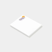 Kleurrijke uil en maan post-it® notes (Schuin)