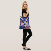 Kleurrijke Uil Illustratie Tote Bag (Op model)