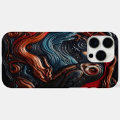 Kleurrijke uil in een mystiek nachtlandschap Case-Mate iPhone case (Achterkant (horizontaal))