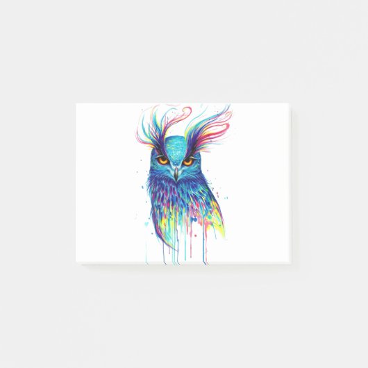 Kleurrijke uil Kunst Post-it® Notes (Voorkant)