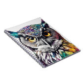 kleurrijke uil | Notitieboek Journal (Rechterzijde)