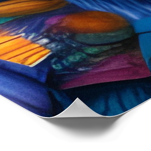 Kleurrijke Uil Schilderen Poster (Hoek)