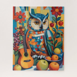 Kleurrijke Uil Stilleven Portret Legpuzzel