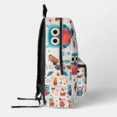 Kleurrijke uilenpatroon Gedrukte Rugzak (Links)