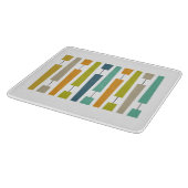 Kleurrijke uitbreidingspunten midden eeuw modern snijplank (Hoek)