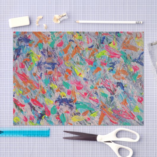 Kleurrijke uitdrukking in acrylverf tissuepapier (Craft)