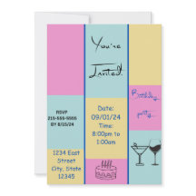 Kleurrijke uitnodiging