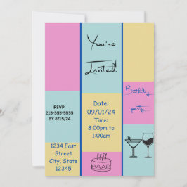 Kleurrijke uitnodiging