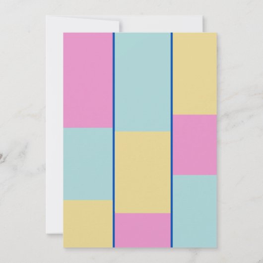 Kleurrijke uitnodiging (Achterkant)