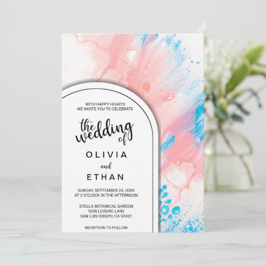 Kleurrijke uitnodiging tot het indienen van abstra (Staand voorkant)