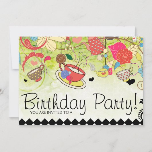 Kleurrijke uitnodiging van de partij van de Verlic (Voorkant)