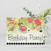 Kleurrijke uitnodiging van de partij van de Verlic (Staand voorkant)