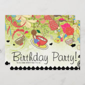 Kleurrijke uitnodiging van de partij van de Verlic (Voorkant / Achterkant)