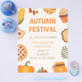 Kleurrijke Uitnodiging van het Herfstfestival Flyer (Enkel)