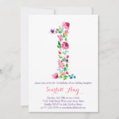 kleurrijke uitnodigingen voor de eerste verjaardag (Voorkant)