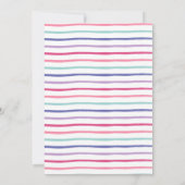 kleurrijke uitnodigingen voor de eerste verjaardag (Achterkant)