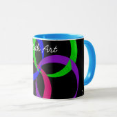 Kleurrijke uitwisseling geometrische Wiskunde Art Mok (Voorkant rechts)