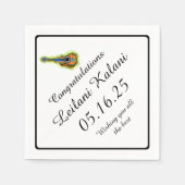 Kleurrijke ukelele afstuderen papieren servetten (Voorkant)