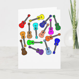 Kleurrijke Ukuleles Kaart