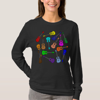 Kleurrijke Ukuleles T-shirt