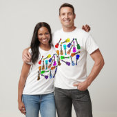 Kleurrijke Ukuleles T-shirt (Unisex)