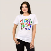 Kleurrijke Ukuleles Tri-Blend Shirt (Voorkant volledig)