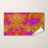 Kleurrijke ultraviolet, magenta en rode wilde bloe bad handdoek (Handdoek)