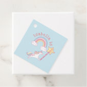 kleurrijke Unicorn Magic Wand Birthday Bedankjes Labels (In situ)